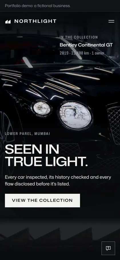 Northlight's home page: “Seen in true light.”